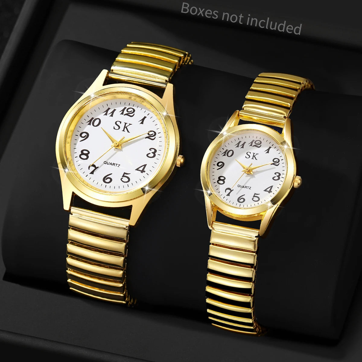2 pçs moda casal relógios casual pulseira relógios femininos