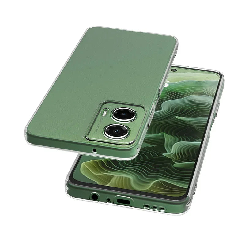 Capa transparente e fina de TPU macio para Motorola Moto G35