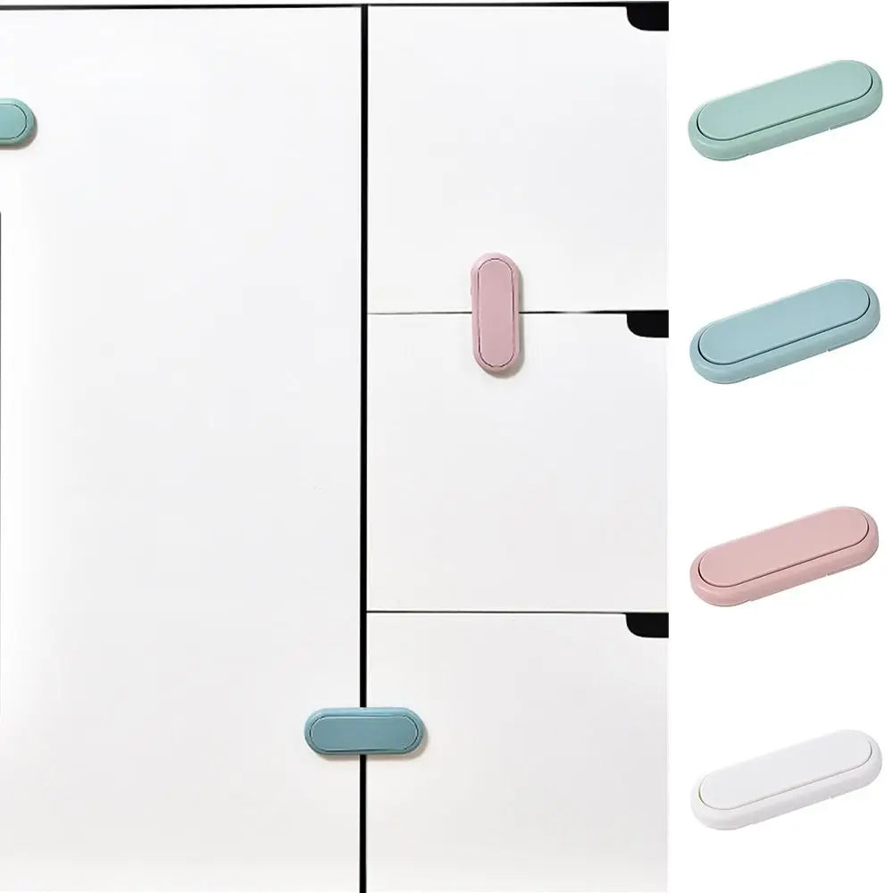 Children Security Protector Baby Safety Locks Plastic Solid Color Slot Locks Straps Multipurpose Protection Equipment