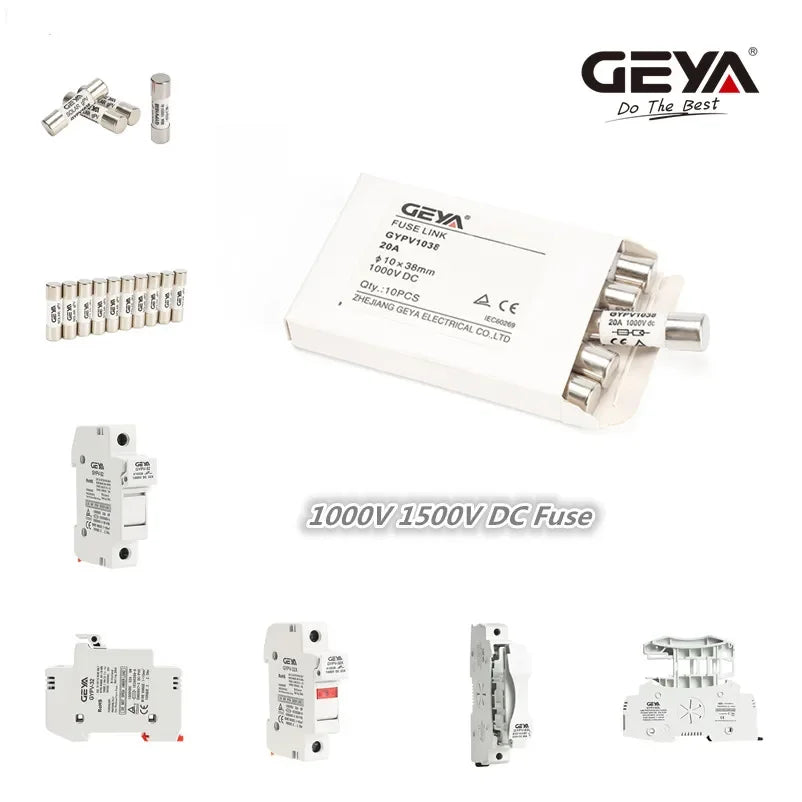 GEYA GYPV-32 2P Paralelo Porta-fusível CC 10*38mm Alta Tensão Solar PV 1