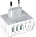 Cargador USB C Carregador Cargador Rapido 50W 5 Portas Bloque de Carga