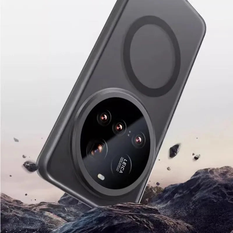 Capa magnética ELVEV à prova de choque em PC rígido fosco + TPU para Xiaomi 15 Ultra