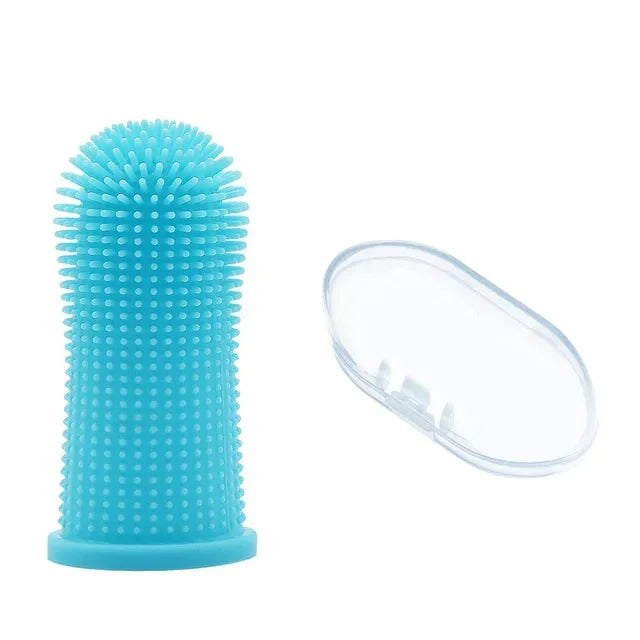 Escova de dentes de dedo super macia para cães e animais de estimação, para limpeza dos dentes e cuidado com o hálito.