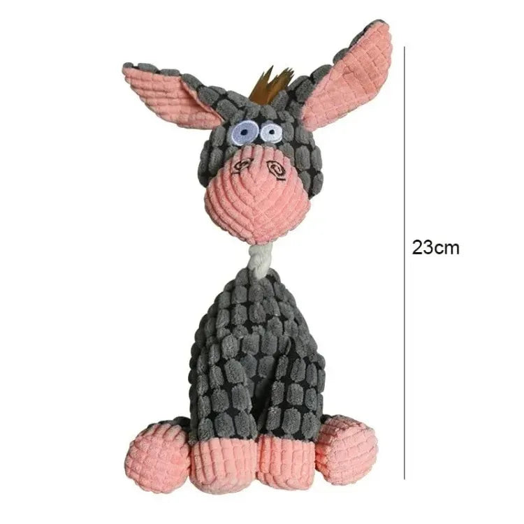 Brinquedo interativo de pelúcia em formato de cachorrinho para treinamento de dentição de cães…
