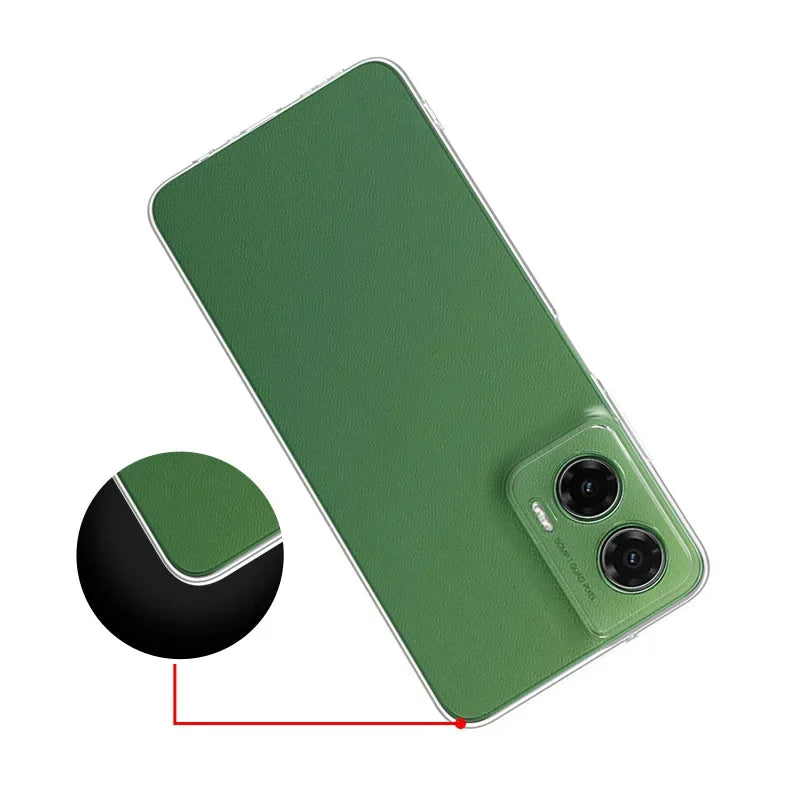 Capa transparente e fina de TPU macio para Motorola Moto G35