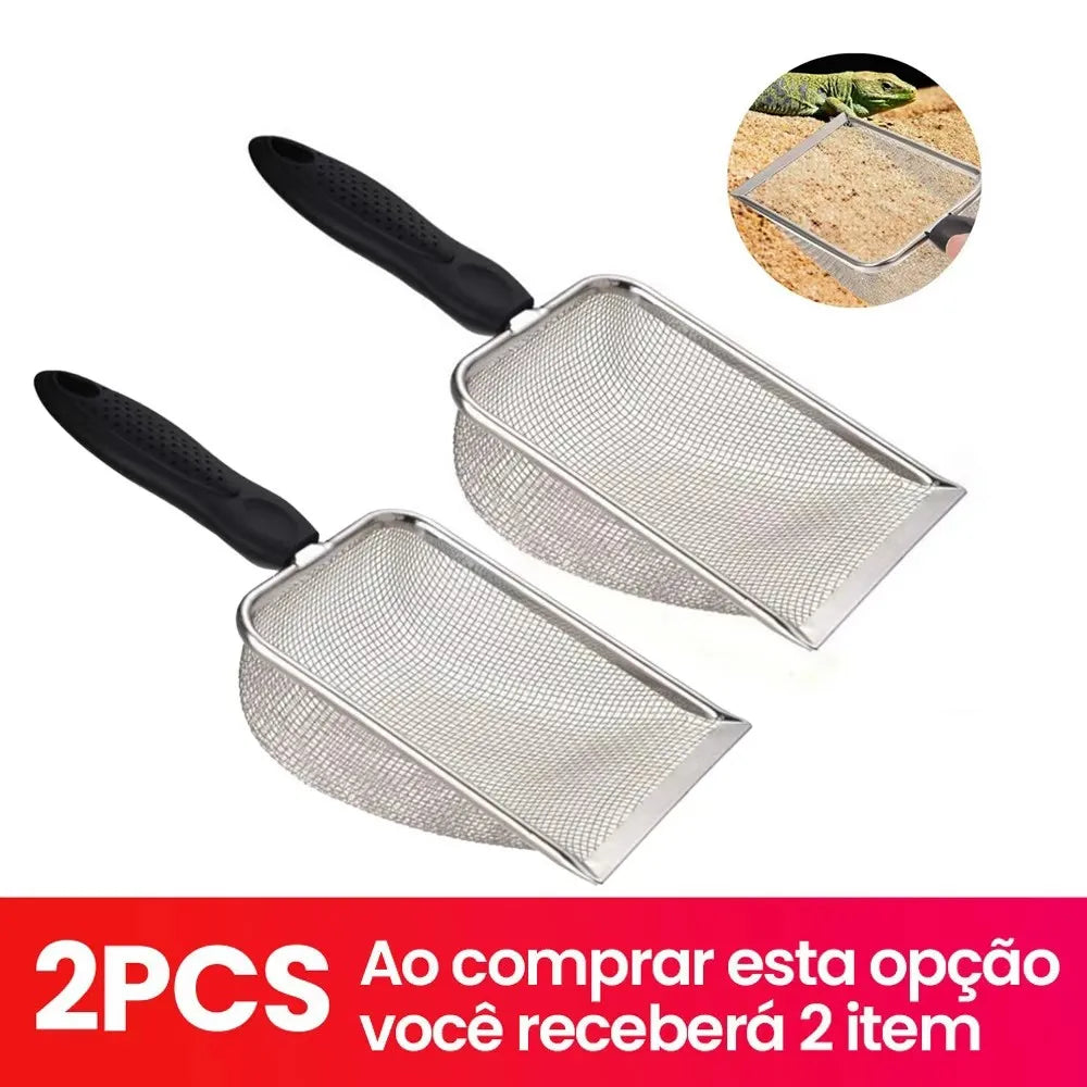 Pá Areia Gatos Aço Inoxidável Durável Ntiodores Limpeza Fácil Ergonômi…