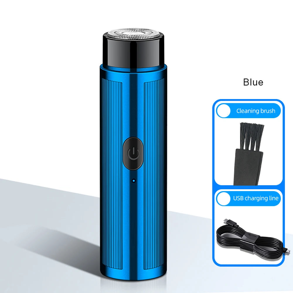Mini barbeador elétrico masculino recarregável