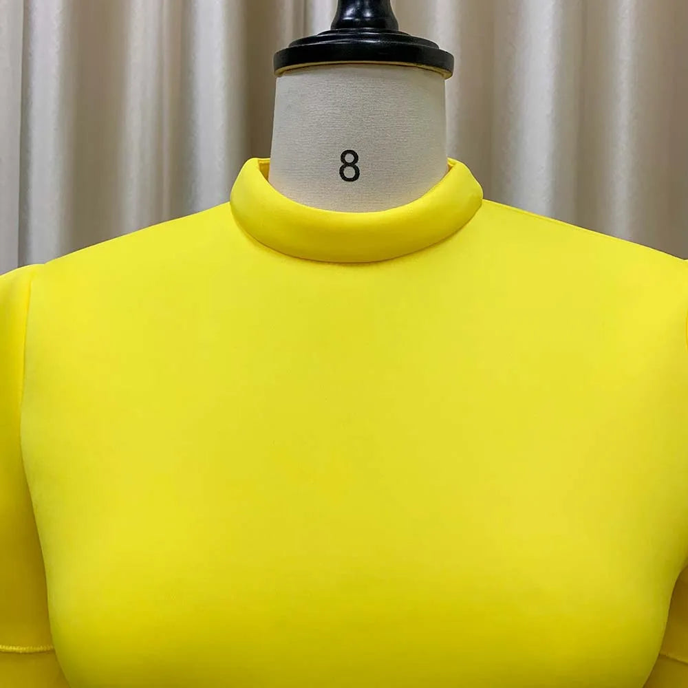 Vestidos de festa elegantes para mulheres, modelo 2024, com decote redondo e mangas com babados