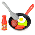 Conjunto de 8 peças de brinquedos de cozinha infantil com utensílios de simulação