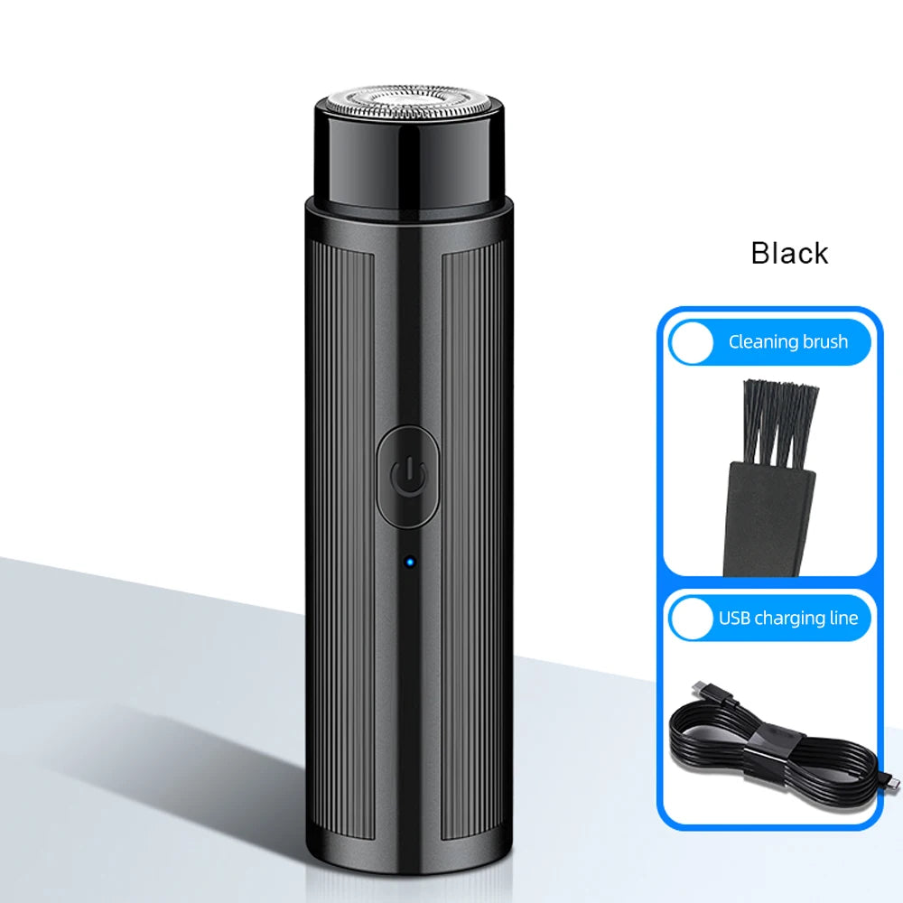 Mini barbeador elétrico masculino recarregável