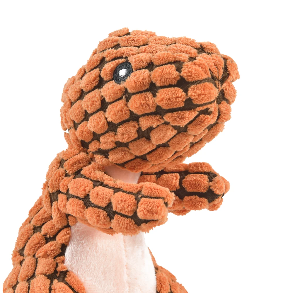 Brinquedos de pelúcia de dinossauro para cães e gatos, brinquedos interativos para mastigar.