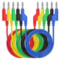 Conjunto de 5 cabos de teste elétricos com garras de jacaré e pontas duplas