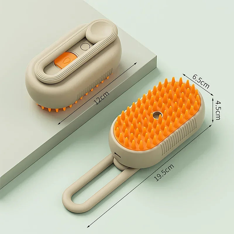 Escova removedora de pelos para gatos, escova a vapor para gatos, escova de limpeza elétrica, luva