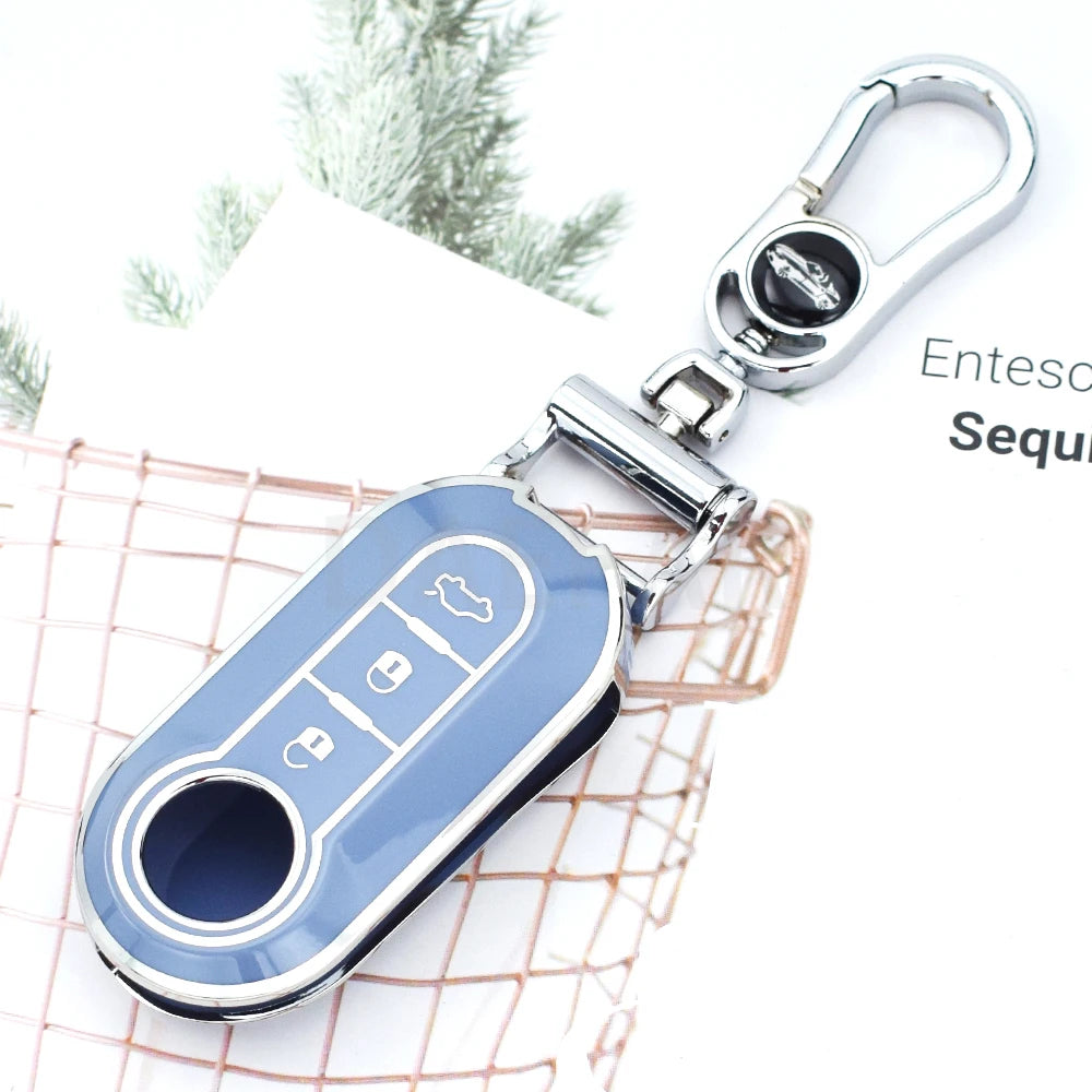 Capa de chave de carro em TPU para Fiat 500 ucato Panda 500L Punto Lancia Musa