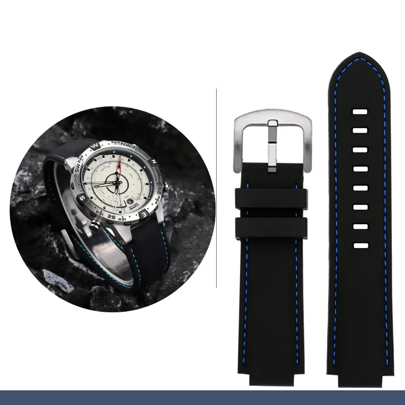 Para Timex E-tide Compass T2N720 T2N721 TW2T76300 Masculino à prova d'água macio
