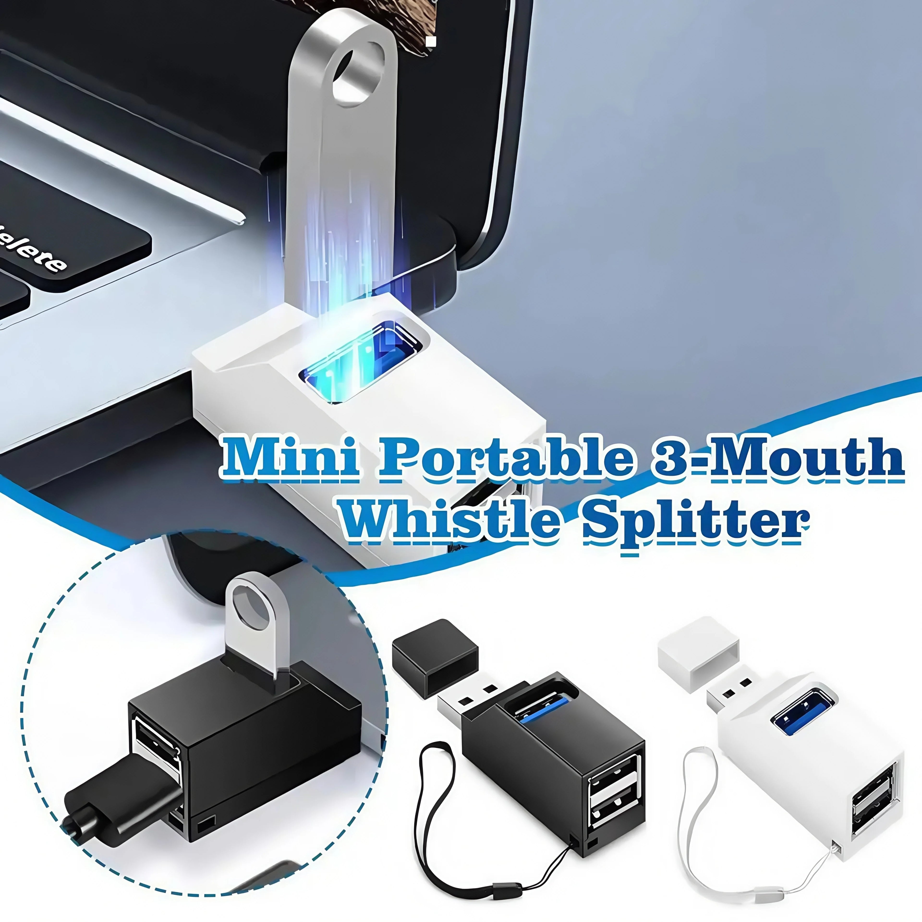 Hub USB 3.0 com 4 portas - Transferência de dados em alta velocidade (5 Gbps) para PC/Laptop…