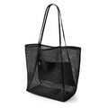 Bolsa de praia dobrável em tela, bolsa de ombro feminina para o verão, ideal para atividades ao ar livre