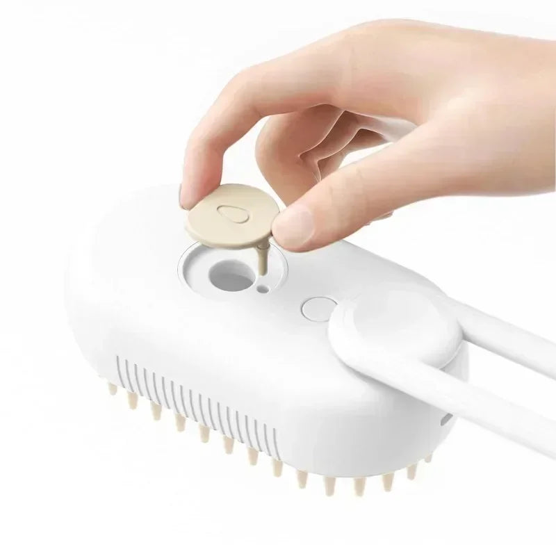 Escova a vapor 3 em 1 para animais de estimação - escova para gatos - vaporizador para gatos - removedor de pelos de animais de estimação…