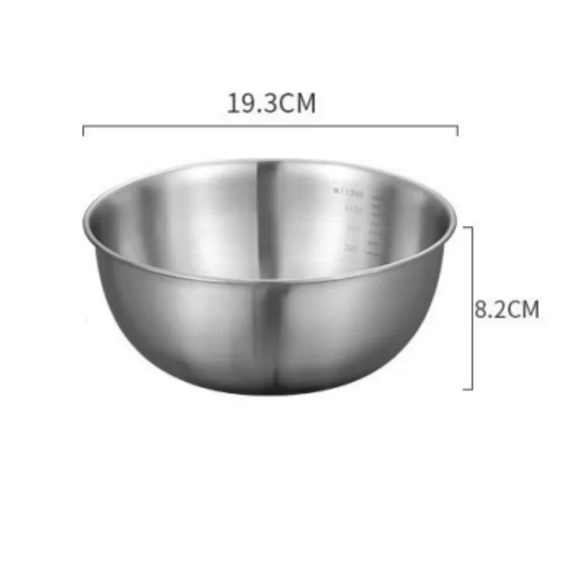Conjunto de 1 a 3 tigelas de aço inoxidável com escala para cozinhar, assar e armazenar alimentos…