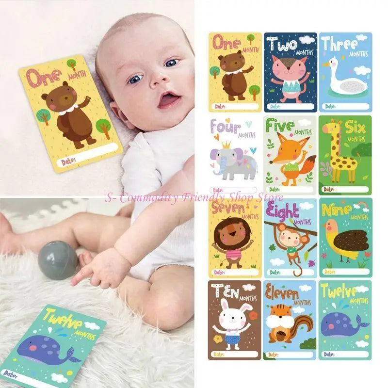 85AE Papel para Exibição de Fotos Criativas DIY para Bebês de 0 a 12 Meses