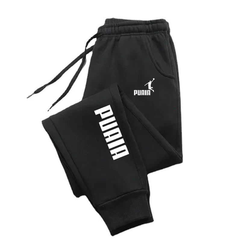 Calças masculinas estampadas PUAIA, modelo esportivo para corrida, lançamento outono/inverno