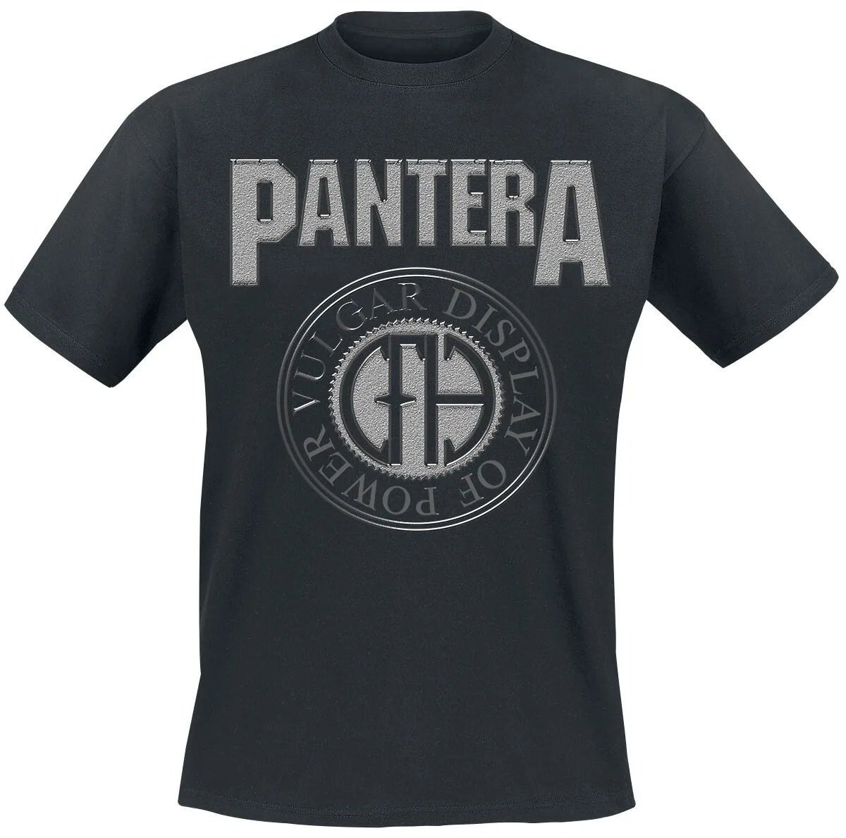 Camiseta Pantera Vulgar Display of Power Print, 100% algodão casual