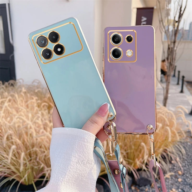 Capa com cordão transversal Poko X6pro M6pro F 6 X 5 para Xiaomi