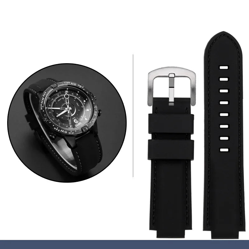Para Timex E-tide Compass T2N720 T2N721 TW2T76300 Masculino à prova d'água macio