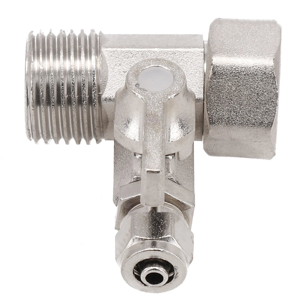 1 Válvula T para Sistema de Osmose Reversa para Adaptador de Água de Alimentação de 1/2" para 1/4" com Válvula de Fechamento