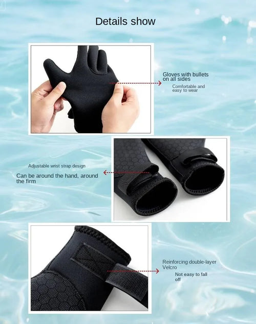 3mm luvas de roupa térmica anti penetração neoprene luvas de