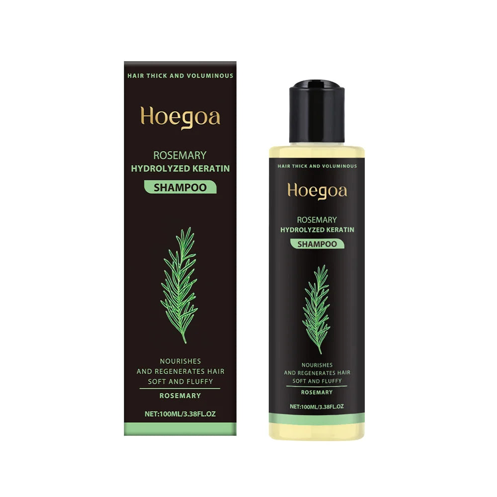 Kit com 3 unidades de Shampoo de Alecrim para Crescimento Capilar, Engrossante, com Queratina Hidrolisada e Cabelos Secos