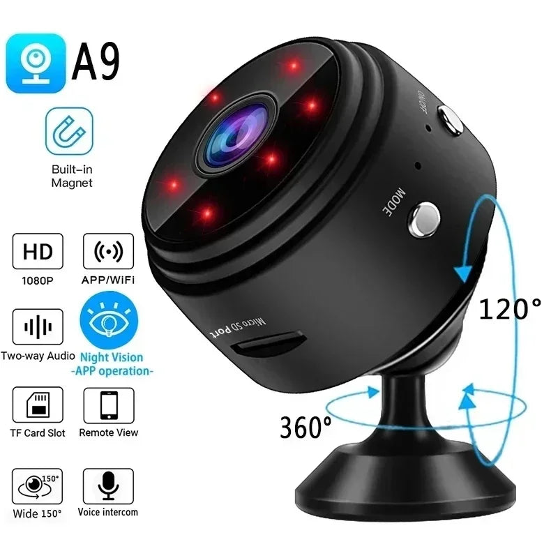Mini Câmera A9 WiFi para Segurança Sem Fio, Proteção e Monitoramento Remoto…