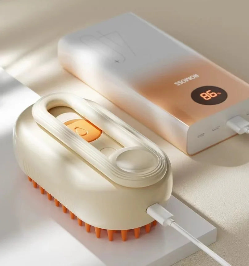 Escova a vapor 3 em 1 para animais de estimação - escova para gatos - vaporizador para gatos - removedor de pelos de animais de estimação…