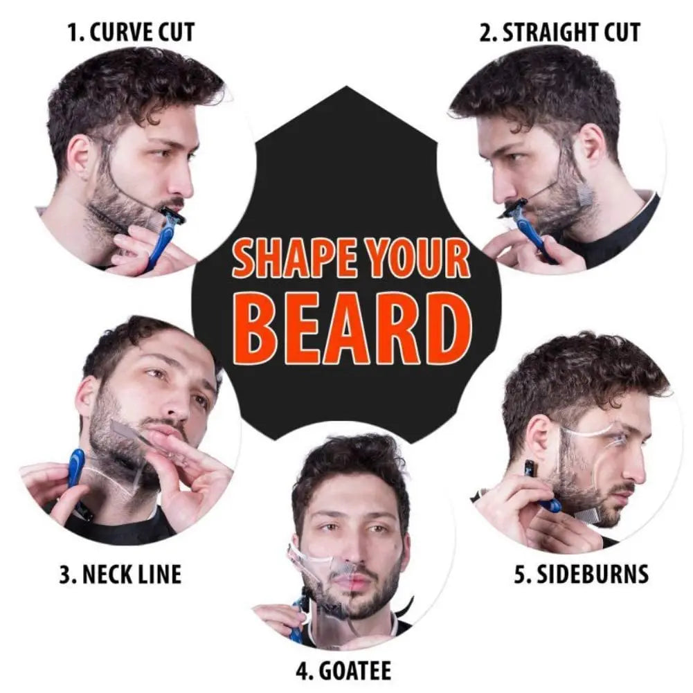 Pente Modelador de Barba Limpar Barba Régua os Homens Cuidados Pente Costele…