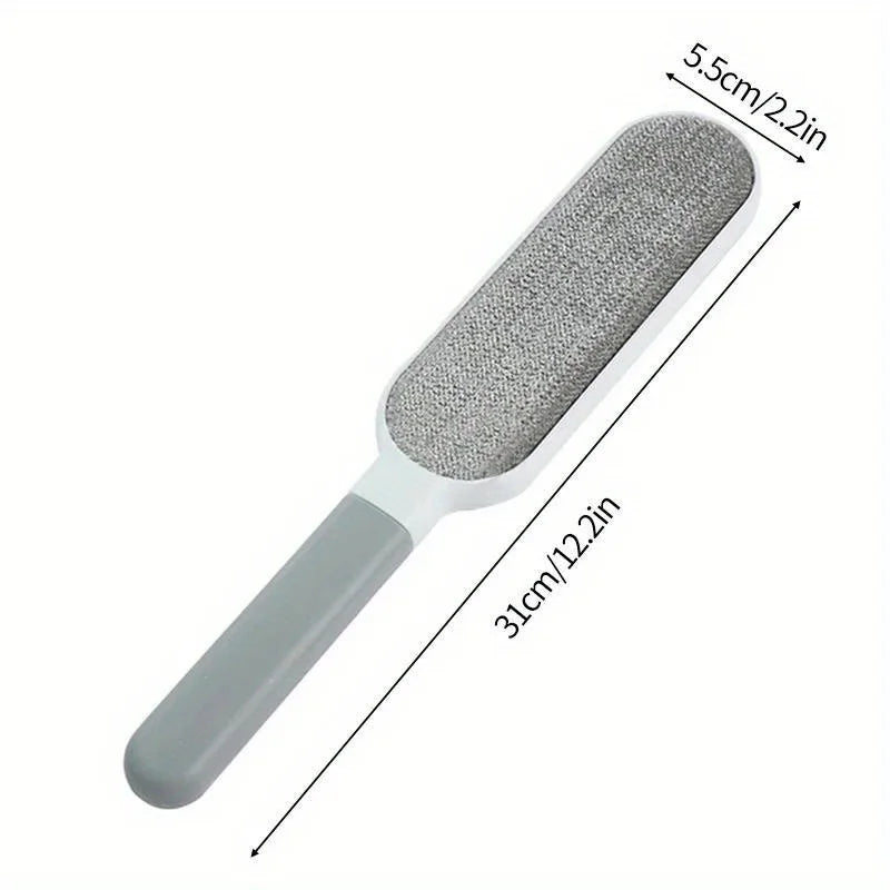 Removedor de pelos de animais de estimação de dupla face, escova manual eletrostática adesiva para fiapos,