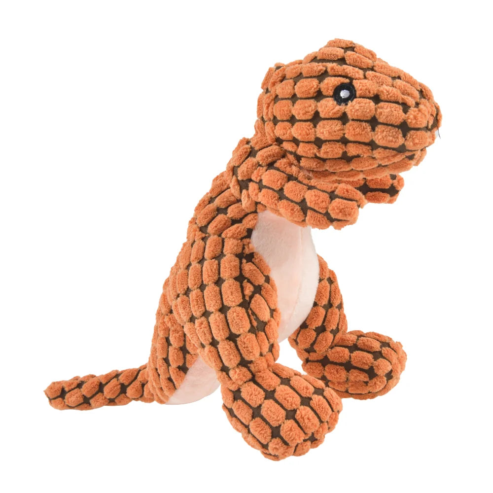 Brinquedos de pelúcia de dinossauro para cães e gatos, brinquedos interativos para mastigar.