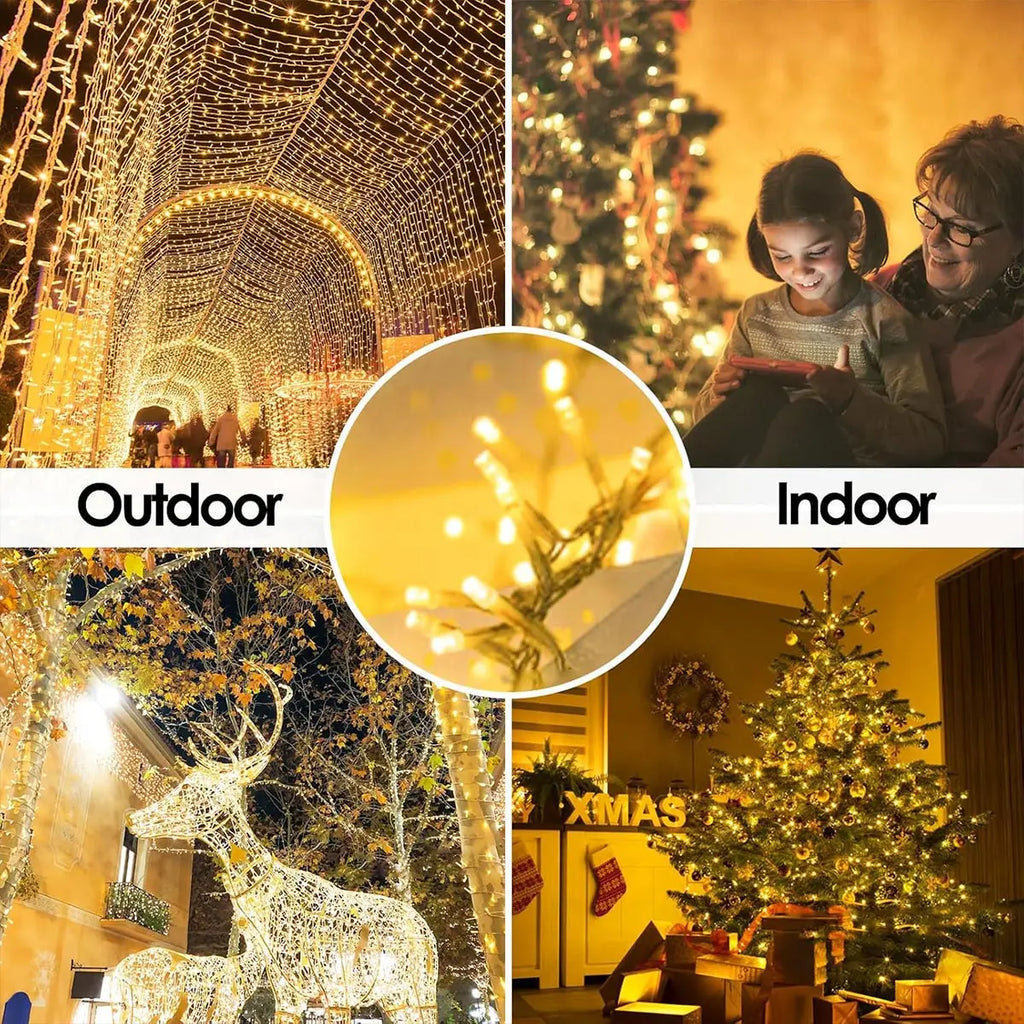 Luzes de Natal LED 5/10/20M 220V à prova d'água