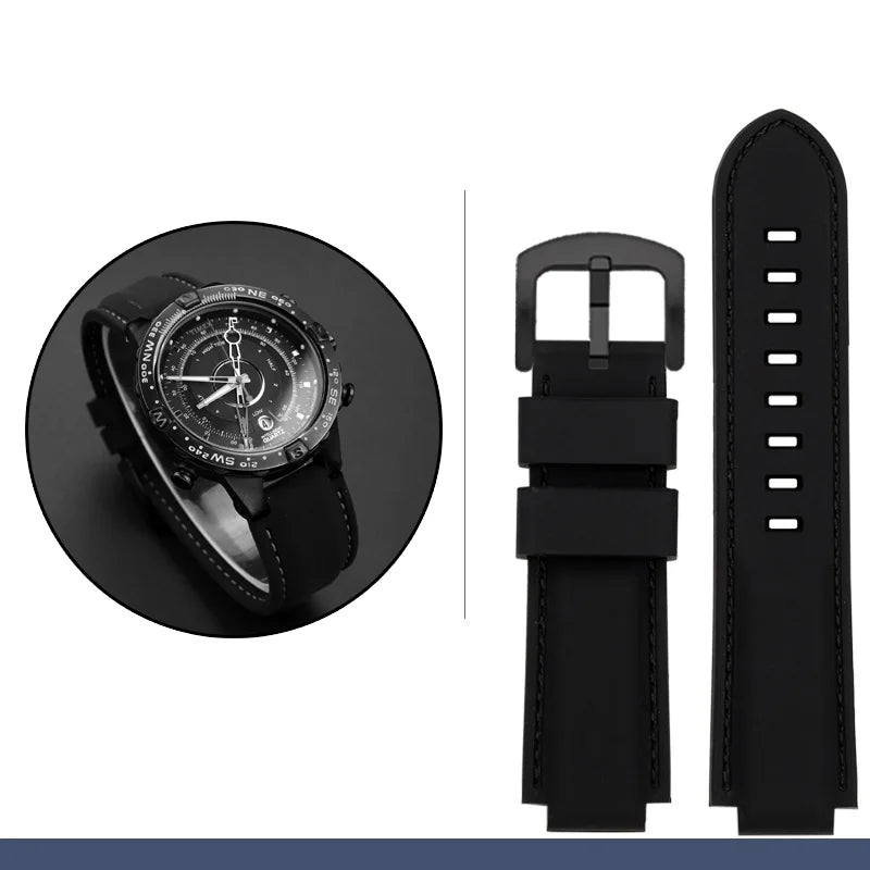 Para Timex E-tide Compass T2N720 T2N721 TW2T76300 Masculino à prova d'água macio