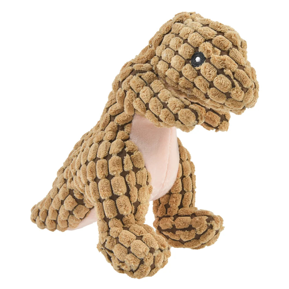 Brinquedos de pelúcia de dinossauro para cães e gatos, brinquedos interativos para mastigar.