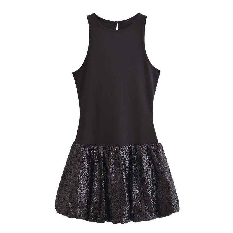 Vestido de festa feminino da moda outono inverno novo modelo redondo