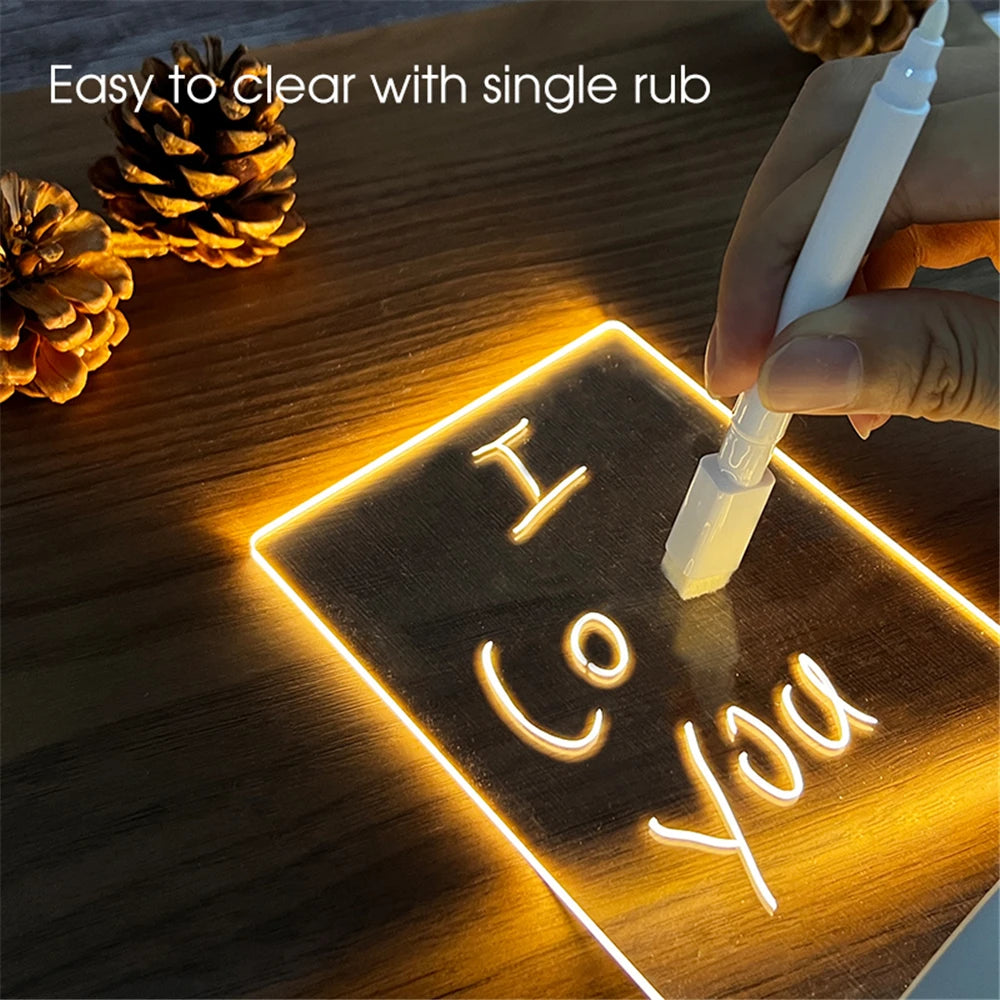 Luz noturna transparente com LEDs luminosos, luz noturna de acrílico luminosa com USB…