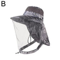 Chapéu de pesca com proteção solar UPF50+ e rede mosquiteira.