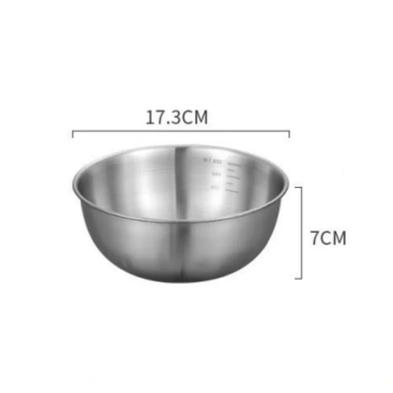 Conjunto de 1 a 3 tigelas de aço inoxidável com escala para cozinhar, assar e armazenar alimentos…