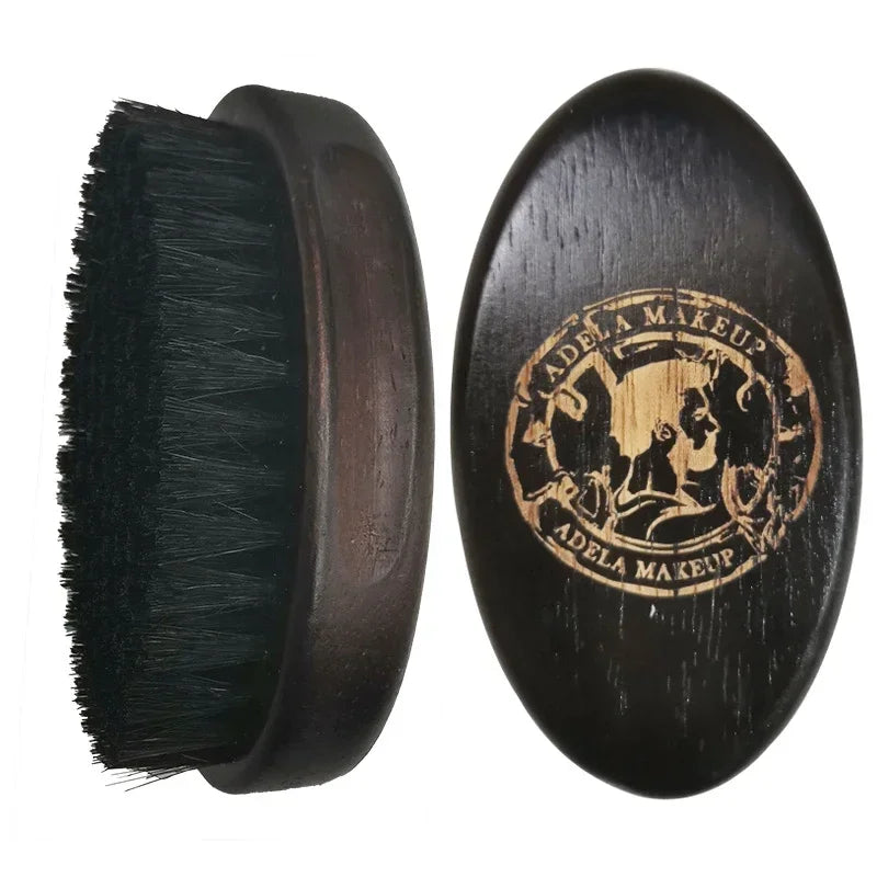 Escova de cabelo masculina com cerdas de javali para barba natural.