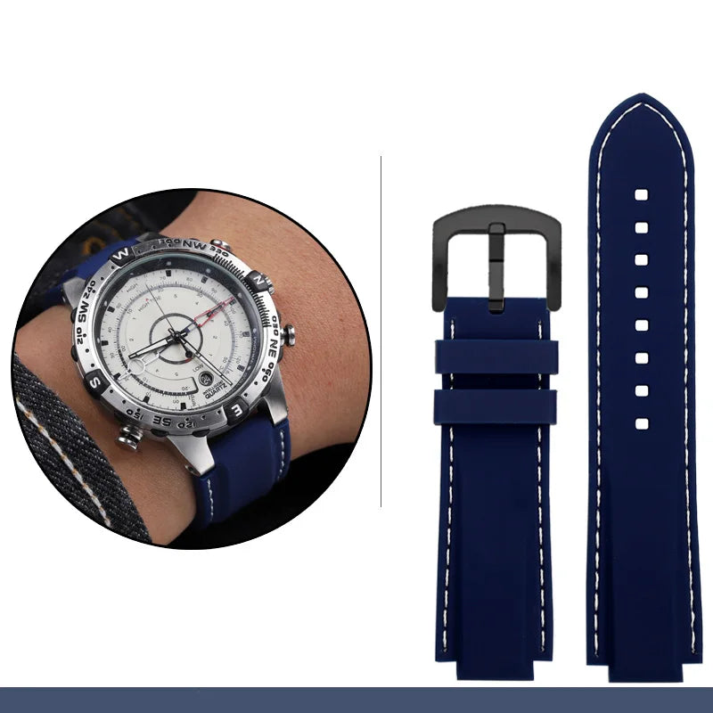 Para Timex E-tide Compass T2N720 T2N721 TW2T76300 Masculino à prova d'água macio