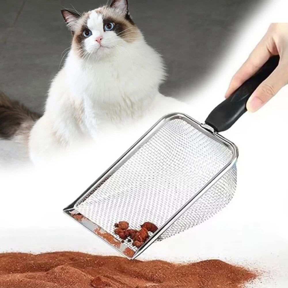 Pá Areia Gatos Aço Inoxidável Durável Ntiodores Limpeza Fácil Ergonômi…