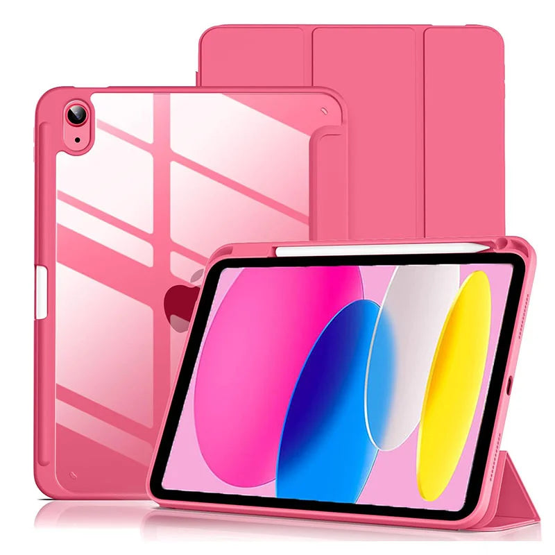 Capa para iPad 12ª, 11ª, 10ª, Air 4ª, 5ª e 10,9" com suporte para Apple Pencil.