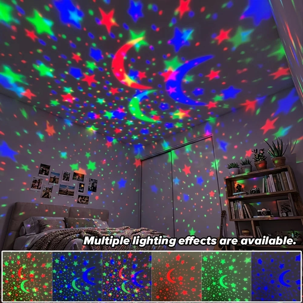 Luzes noturnas LED com céu estrelado, projetor USB, lâmpada, bola mágica, lua e estrelas…