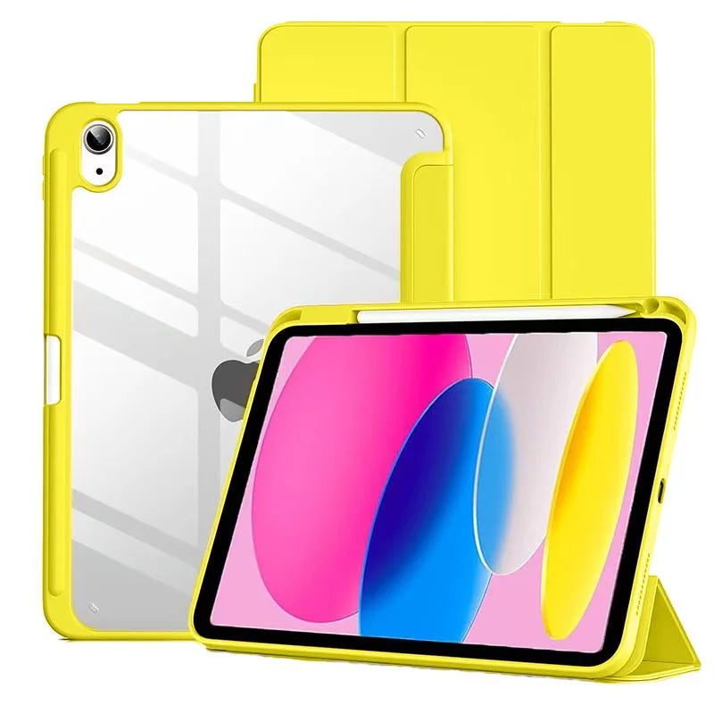 Capa para iPad 12ª, 11ª, 10ª, Air 4ª, 5ª e 10,9" com suporte para Apple Pencil.