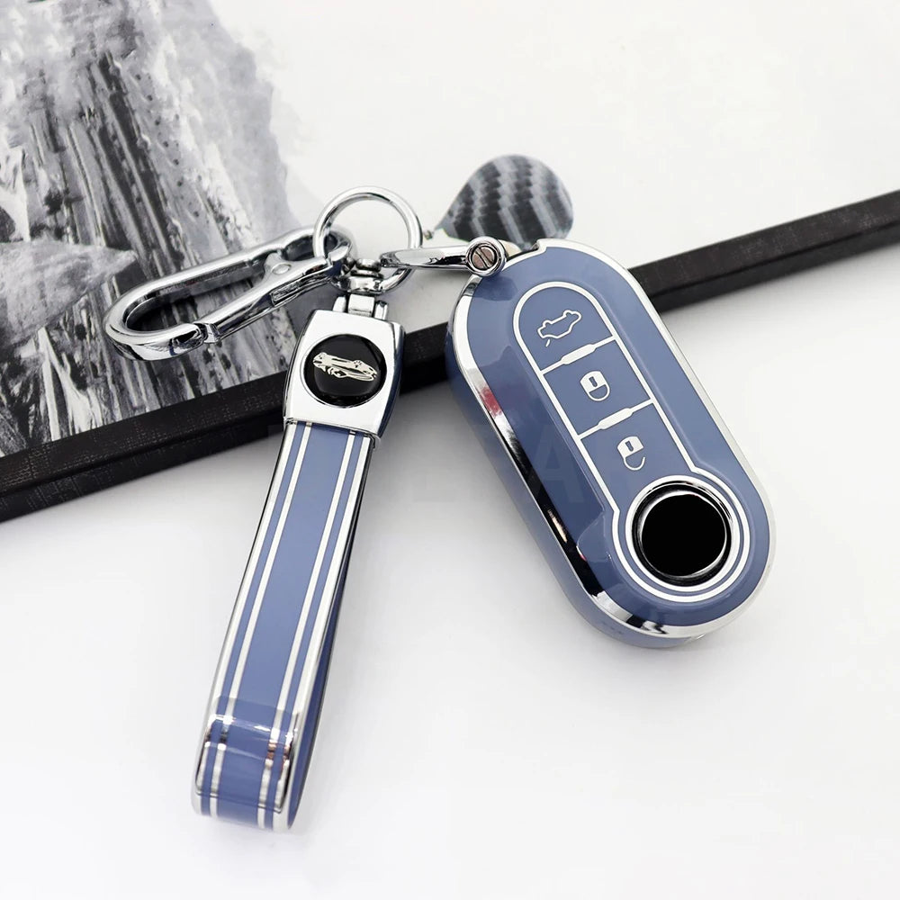 Capa de chave de carro em TPU para Fiat 500 ucato Panda 500L Punto Lancia Musa